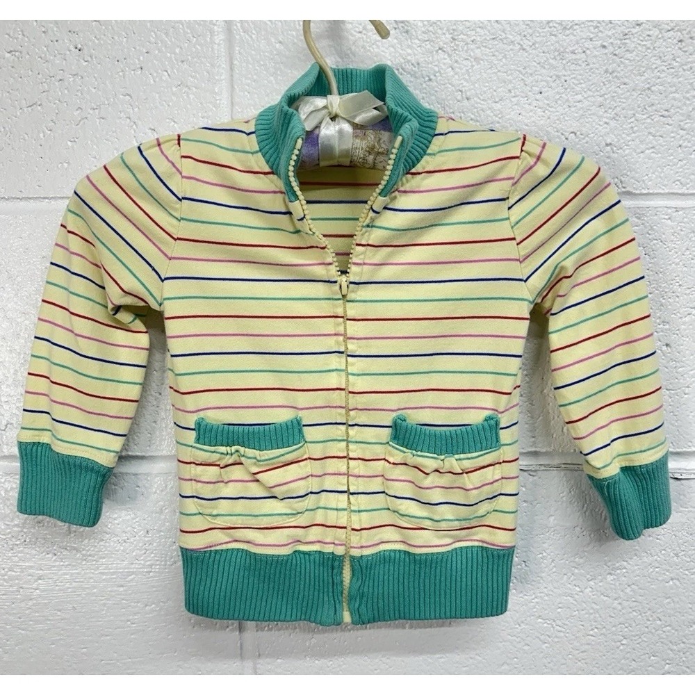 Paul Frank Jacket Multicolor Striped Graphic Zip / Girls 2T